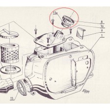 GUMA SÁNÍ S OPĚRNOU PODLOŽKOU - AIRBOXU (POD SEDLO) - ČZ 487,471,472,485 - (NÁSTAVEC 472-01-319 + OPĚRA 472-01-313)